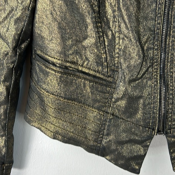 WHBM Coated Metallic Band Jacket Gold NWT Size 10 - Picture 11 of 13